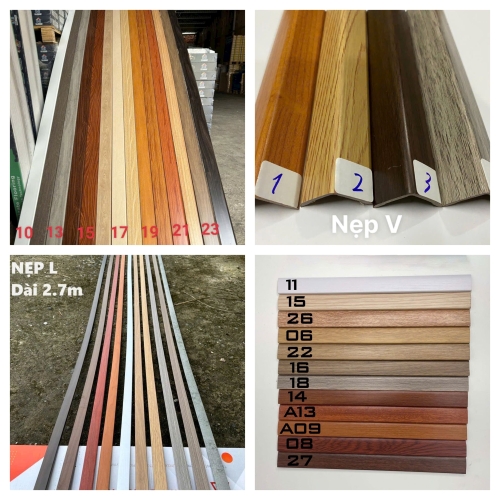 Nẹp kết thúc sàn nhựa - Nẹp V sàn nhựa - Len chân tường sàn nhựa .