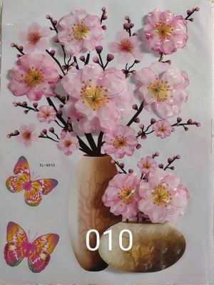 Decal bông hoa dán tường mã 010
